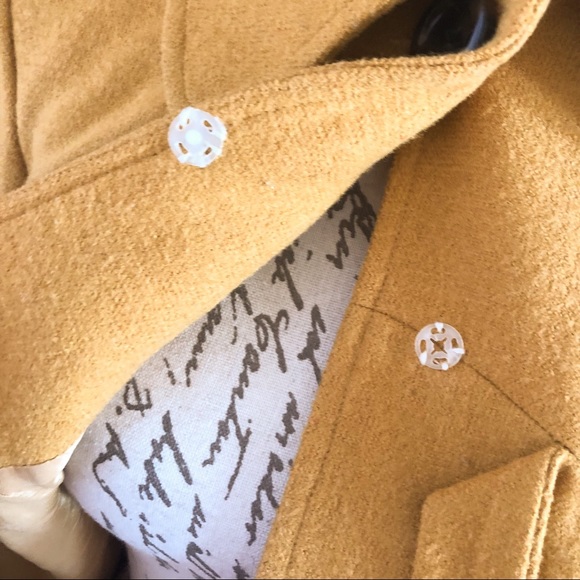 Chloe Coat Wool Mustard Yellow One Wool Button Jacket size US 4 Made in Italy - Picture 3 of 10